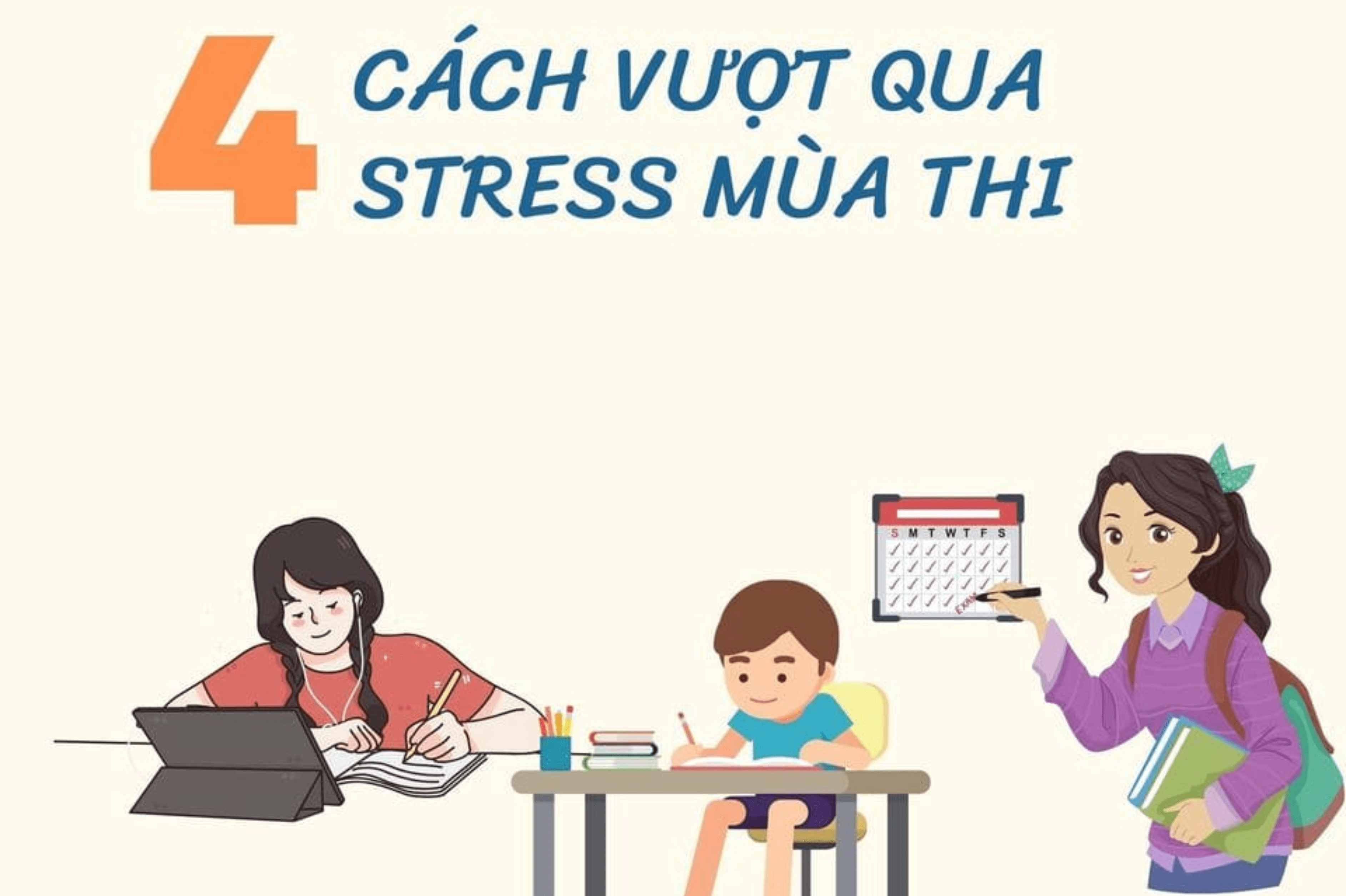 mẹo giảm stress mùa thi